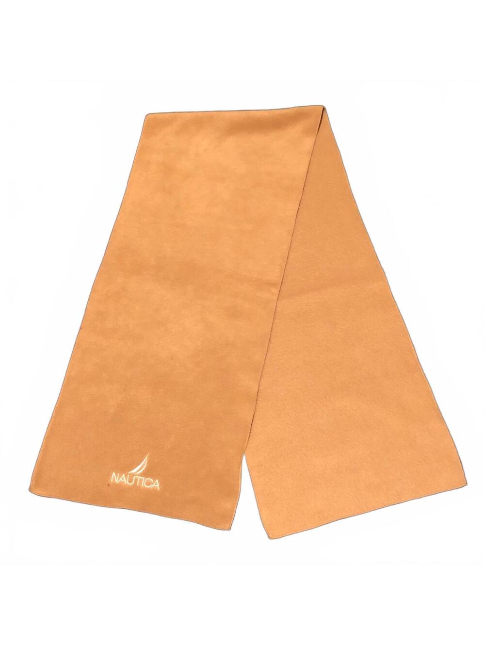 Nautica Tan Fleece Scarf 100% Polyester Warm Winter Accessory